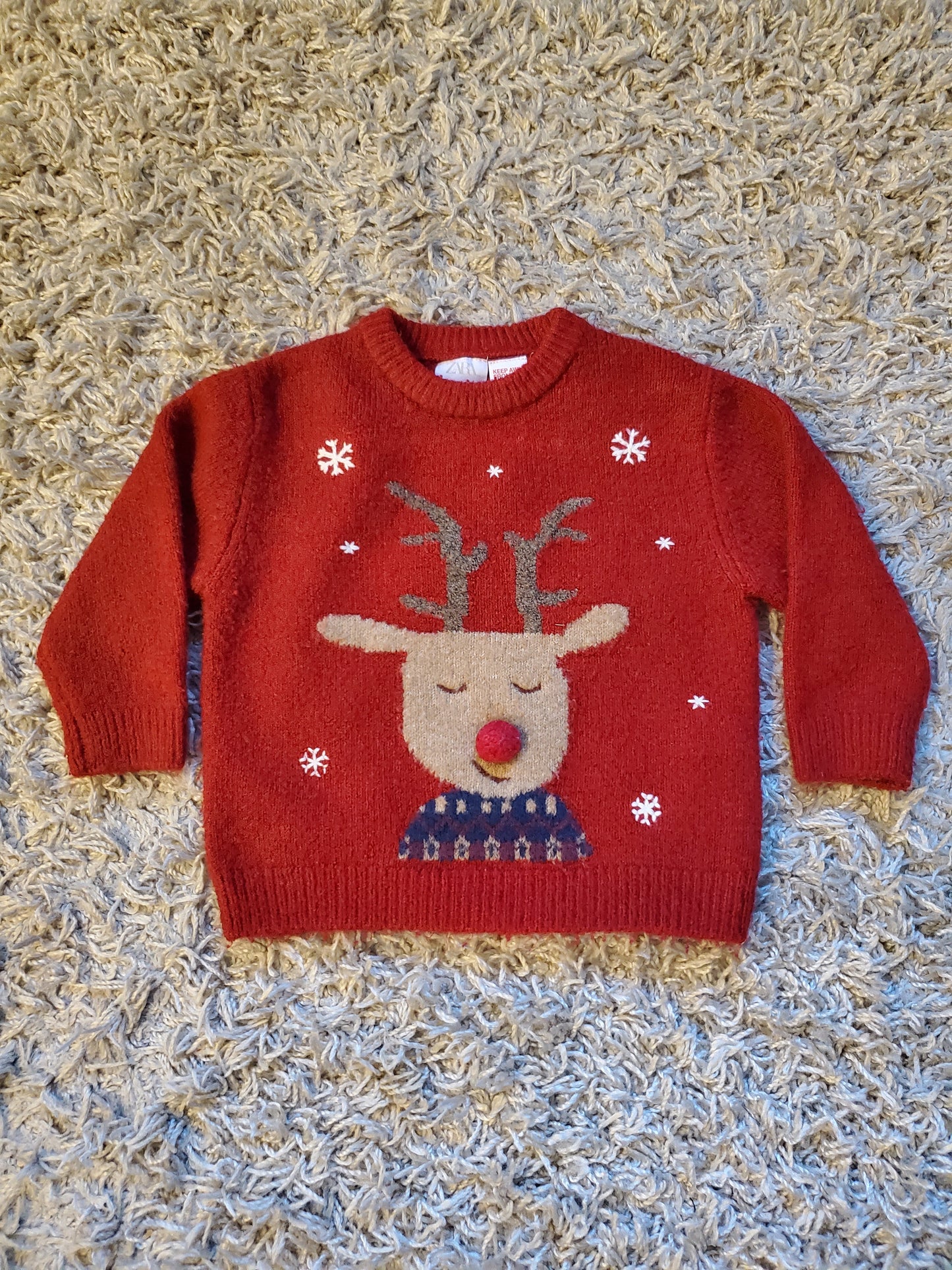 Zara holiday sweater size 12-18 months.