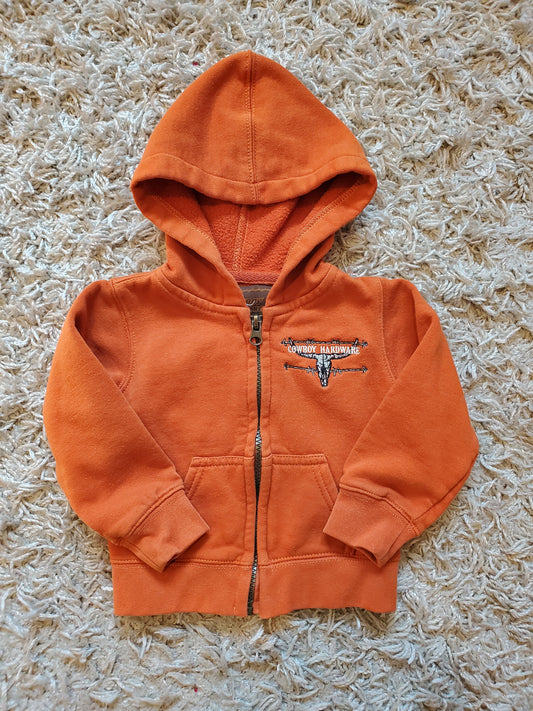Cowboy Hardware hoodie. Size 18 months