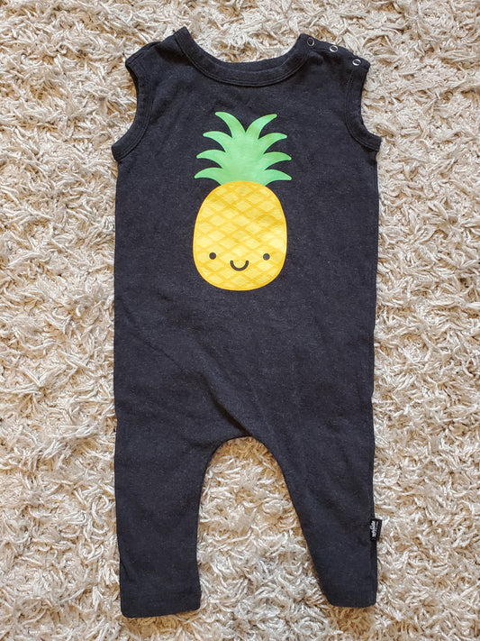 Whistle and Flute sleeveless romper.  Pineapple graphic. Size 12-18 months.