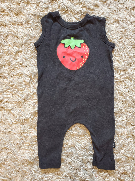 Whistle and Flute sleeveless romper.  Strawberry graphic. Size 12-18 months. Excellent used condition.