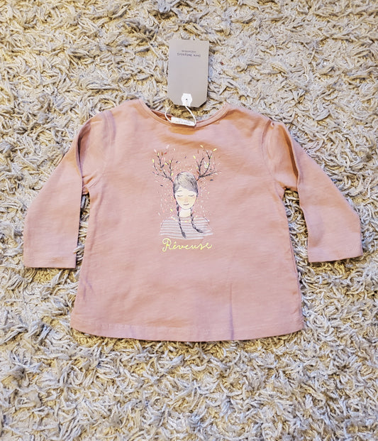 Zara BabyGirl long sleeve t-shirt. Size 3-6 months.  New with tags.