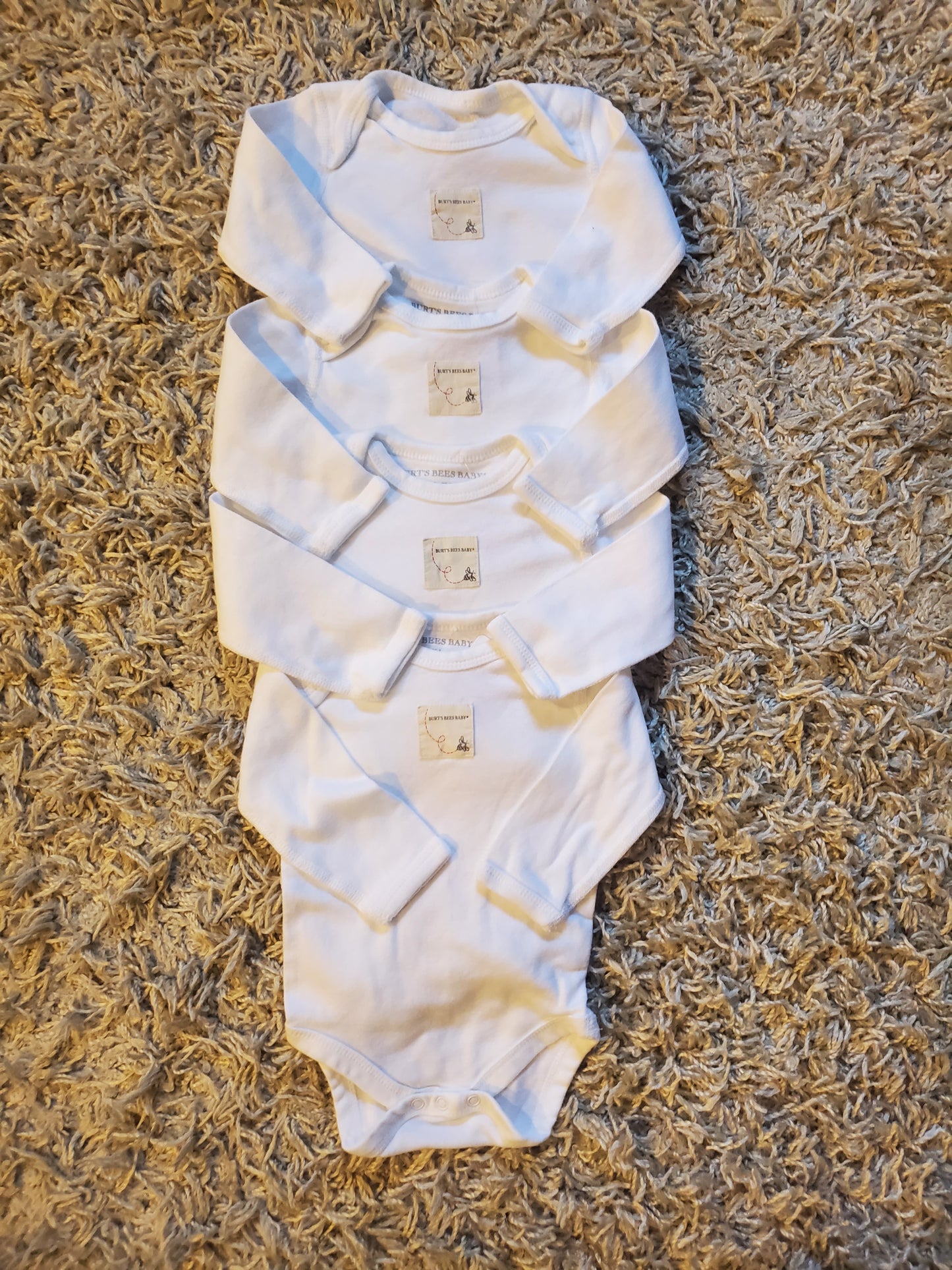 Burts Bee's Bodysuits. Set of 4. Excellent used condition.