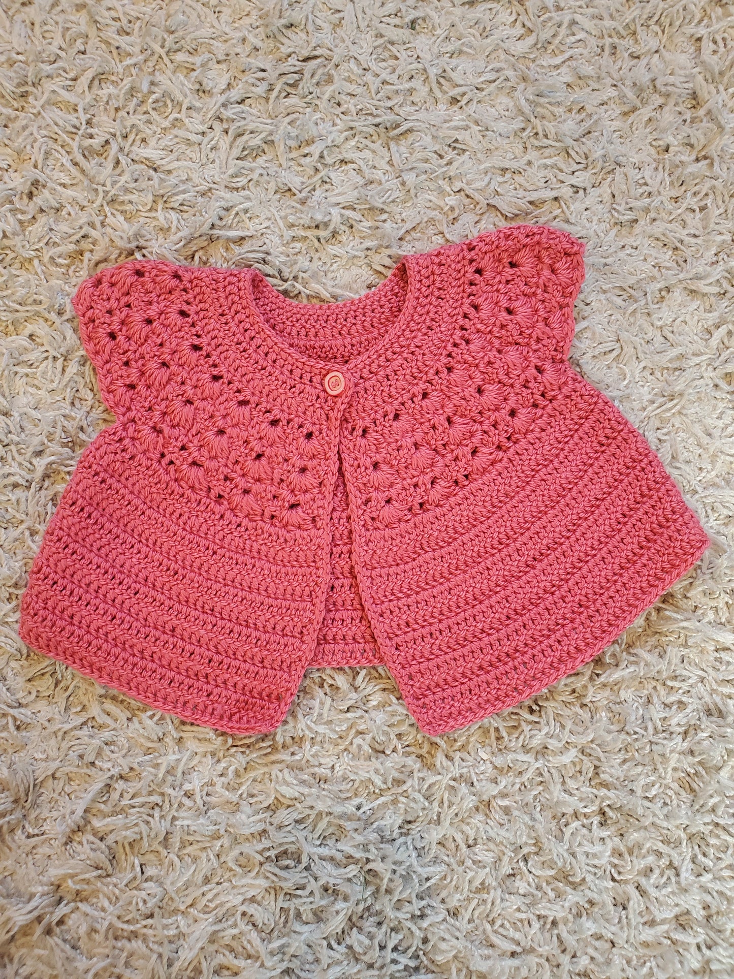 Der Rabe Creations Cardigan. Size 3-6 months. Handcrafted. New.