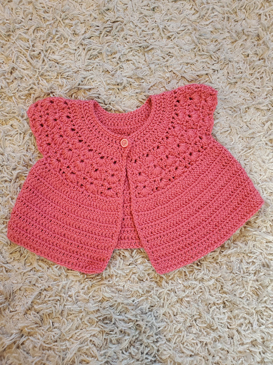 Der Rabe Creations Cardigan. Size 3-6 months. Handcrafted. New.