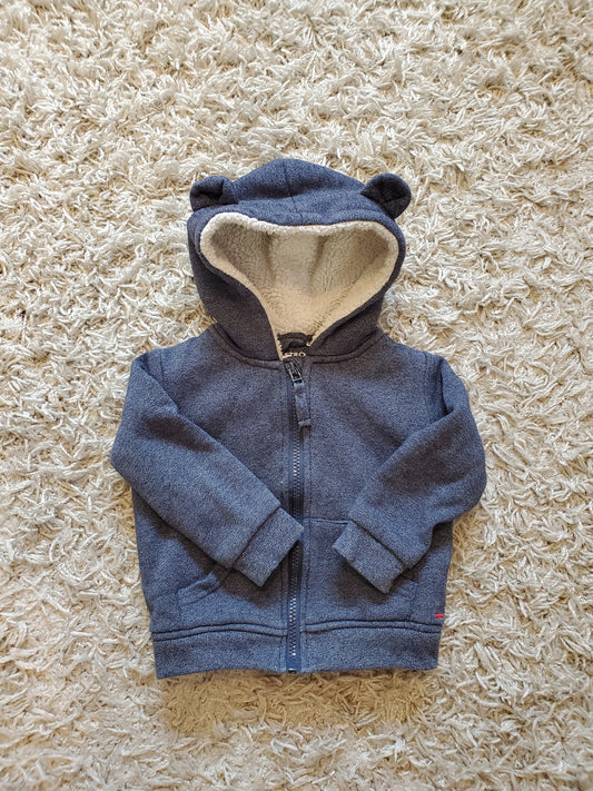 Castro full zip hoodie. Fleece lined body and hood. Size 12-18 months.  Excellent used condition.