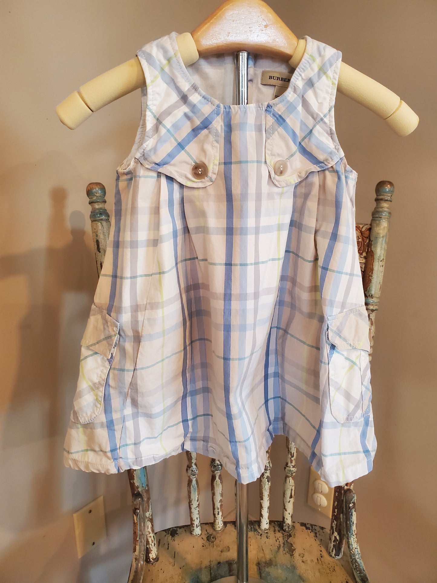 Burberry Dress. Size 12 months.  Excellent used condition.